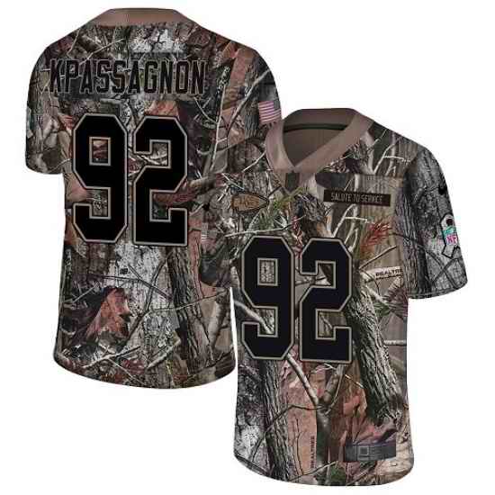 Nike Chiefs #92 Tanoh Kpassagnon Camo Men Stitched NFL Limited Rush Realtree Jersey